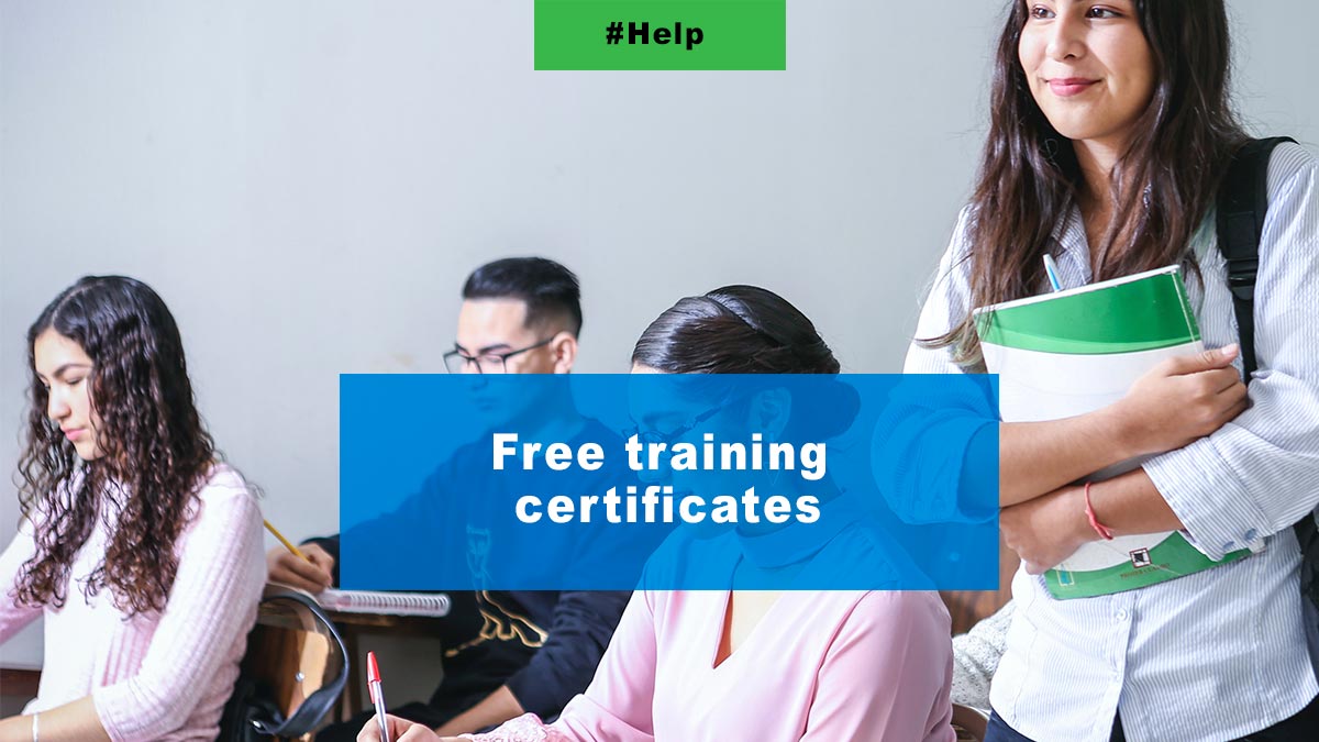 Free training certificates
